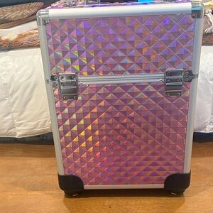 Holographic Pink Storage Organizer makeup case